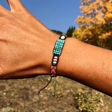 Load image into Gallery viewer, "Bohemian Dream” Turquoise, Pearl, and Seed Bead Dream Bracelet