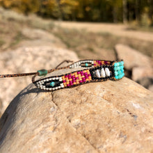 Load image into Gallery viewer, "Bohemian Dream” Turquoise, Pearl, and Seed Bead Dream Bracelet