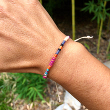 Load image into Gallery viewer, "Unicorn Dust" Fiber Threads with Opal Stone Wanderlust Bracelet