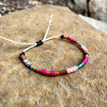 Load image into Gallery viewer, "Fire and Brimstone" Fiber Threads with Alpaca and Merino Wool Wanderlust Bracelet