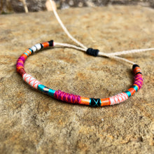 Load image into Gallery viewer, "Fire and Brimstone" Fiber Threads with Alpaca and Merino Wool Wanderlust Bracelet