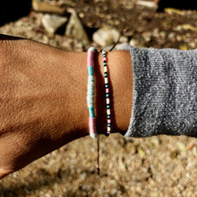 Load image into Gallery viewer, "Snow Bunny" Fiber Threads with Merino Wool Wanderlust Bracelet