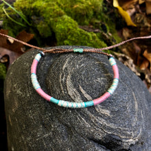 Load image into Gallery viewer, "Snow Bunny" Fiber Threads with Merino Wool Wanderlust Bracelet