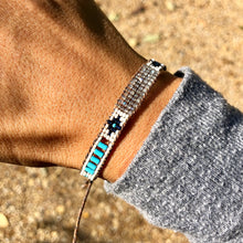 Load image into Gallery viewer, "Winter Wonderland” Labradorite, magnesite, and Seed Bead Dream Bracelet