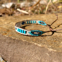Load image into Gallery viewer, "Winter Wonderland” Labradorite, magnesite, and Seed Bead Dream Bracelet
