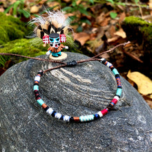 Load image into Gallery viewer, “White Bear" Fiber Threads with Merino Wool Wanderlust Bracelet