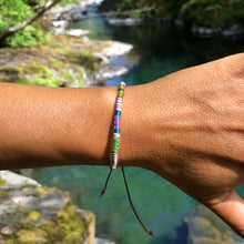 Load image into Gallery viewer, “Enchanted Forest” Fiber Threads with Amethyst Stone Wanderlust Bracelet