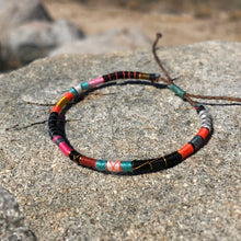 Load image into Gallery viewer, “Into the Fire" Fiber Threads with Merino Wool Wanderlust Bracelet