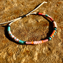 Load image into Gallery viewer, “Dancing Rabbit” Cotton with Turquoise Wanderlust Bracelet