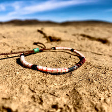 Load image into Gallery viewer, “Desert Sunrise" Fiber Threads with Merino Wool Wanderlust Bracelet