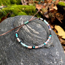 Load image into Gallery viewer, “High Tide" Fiber Threads with Merino Wool Wanderlust Bracelet