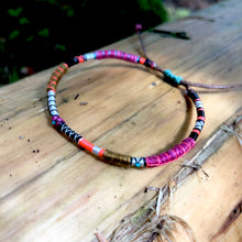 Load image into Gallery viewer, “Slightly" Fiber Threads with Malachite Stones Wanderlust Bracelet