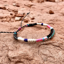 Load image into Gallery viewer, “Sandstone” Fiber Threads with Turquoise Stone Wanderlust Bracelet