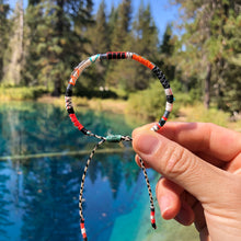 Load image into Gallery viewer, “You are a Warrior" Fiber Threads with an Turquoise Stone Wanderlust Bracelet