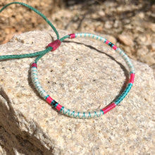 Load image into Gallery viewer, “Life is a Canvas" Fiber Threads with Merino Wool Wanderlust Bracelet