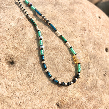 Load image into Gallery viewer, "September Sky" Ethiopian Opal, Turquoise, Glow Beads, and Seed Bead Spirit Bracelet