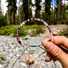 Load image into Gallery viewer, “Light it Up" Cotton with Ethiopian Opal and Turquoise Wanderlust Bracelet
