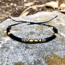 Load image into Gallery viewer, “Moose” Cotton and Irish Waxed Linen Cord Wanderlust Bracelet