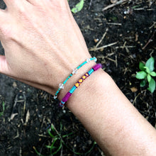 Load image into Gallery viewer, “Graffiti” Alpaca Wool, Cotton, Waxed Linen Cord Wanderlust Bracelet
