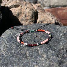 Load image into Gallery viewer, “Highway 101” Cotton, Merino Wool, Turquoise, Pearl, Opal Wanderlust Bracelet