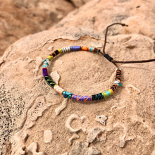 Load image into Gallery viewer, “Moab” Fiber Threads with Herkimer Diamond, Opal, Turquoise Stone Wanderlust Bracelet