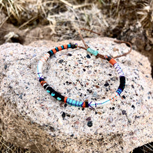 Load image into Gallery viewer, “Orion” Fiber Threads with Tibetan Turquoise Stones Wanderlust Bracelet