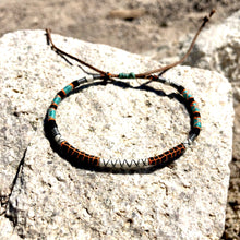 Load image into Gallery viewer, “Windblown" Fiber Threads with Merino Wool Wanderlust Bracelet