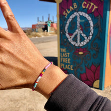 Load image into Gallery viewer, “Living is Art" Fiber Threads with Merino and Alpaca Wool Wanderlust Bracelet