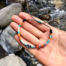 Load image into Gallery viewer, “Burn" Cotton with Ethiopian Opal, Turquoise, and Seed Bead Wanderlust Bracelet