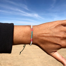 Load image into Gallery viewer, “Life is a Canvas" Fiber Threads with Merino Wool Wanderlust Bracelet