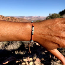 Load image into Gallery viewer, “Utah" Fiber Threads with Turquoise Stone Wanderlust Bracelet