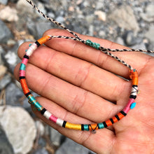 Load image into Gallery viewer, “Blaze" Cotton with Labradorite, Turquoise, and Ethiopian Opal Wanderlust Bracelet