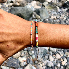 Load image into Gallery viewer, “Firecracker" Ethiopian Opal, Seed Bead Spirit Bracelet
