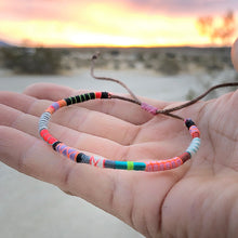 Load image into Gallery viewer, “Morning Flow" Fiber Threads with Merino Wool Wanderlust Bracelet