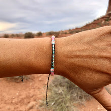 Load image into Gallery viewer, “Sandstone” Fiber Threads with Turquoise Stone Wanderlust Bracelet