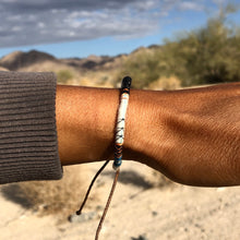Load image into Gallery viewer, “Believe in Yourself" Fiber Threads with an Opal Stone Wanderlust Bracelet
