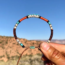 Load image into Gallery viewer, “Utah" Fiber Threads with Turquoise Stone Wanderlust Bracelet