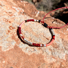 Load image into Gallery viewer, “Wild Spark" Fiber Threads with a Pearl Stone Wanderlust Bracelet