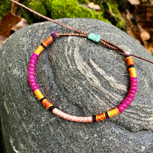 Load image into Gallery viewer, “Wild Rose" Fiber Threads with Alpaca Wool Wanderlust Bracelet