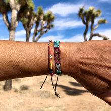Load image into Gallery viewer, “Sun Spirit" Fiber Threads with Turquoise and Opal Stone Wanderlust Bracelet