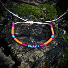 Load image into Gallery viewer, “Chiang Mai” Cotton and Irish Waxed Linen Cord Wanderlust Bracelet