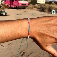 Load image into Gallery viewer, “Life is a Canvas" Fiber Threads with Merino Wool Wanderlust Bracelet