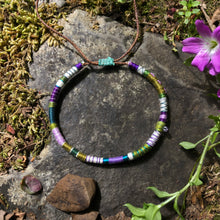 Load image into Gallery viewer, “Enchanted Forest” Fiber Threads with Amethyst Stone Wanderlust Bracelet