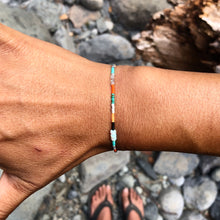 Load image into Gallery viewer, “Lit" Opal, Labradorite, and Turquoise Seed Bead Spirit Bracelet