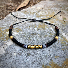 Load image into Gallery viewer, “Moose” Cotton and Irish Waxed Linen Cord Wanderlust Bracelet