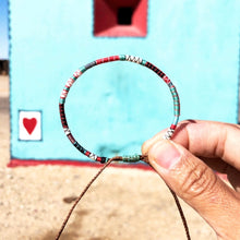 Load image into Gallery viewer, “Life is Wild" Fiber Threads with Merino Wool Wanderlust Bracelet