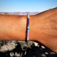 Load image into Gallery viewer, “Chop Wood Carry Water” Fiber Threads with Merino Wool Wanderlust Bracelet