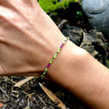 Load image into Gallery viewer, “Pacific Northwest” Peridot, Iolite, Seed Bead Spirit Bracelet or Anklet