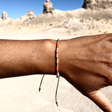 Load image into Gallery viewer, “Golden Hour" LIMIT ONE PER CUSTOMER Fiber Threads with Merino Wool Wanderlust Bracelet