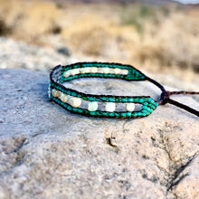 Load image into Gallery viewer, “Firelight” Labradorite, Turquoise, and Ethiopian Opal Dream Bracelet